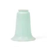 Queens, New York, early 20th century, marked "Quezal," ht. 6 1/8 in. (15.8 cm), fitter rim. dia. 2 1/8 in. (5.5 cm). by Quezal Pale Aqua Glass Shade, sold Jan 2023