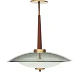 Untitled by Mid-century Modern Pendant Lighting Fixture, 1960, teak, offered Jan 2023