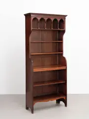 Bookcase by Gothic Revival, circa 1880, Mahogany, offered Feb 2023