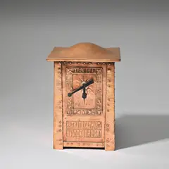 Arts & Crafts, Mantel clock, circa 1905, Copper