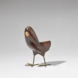 Hagenauer, Bird, circa 1950, Carved and inlaid wood, brass
