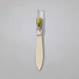 Georg Adam Scheid, Viennese mistletoe paperknife, circa 1900, Silver, enamel, glass