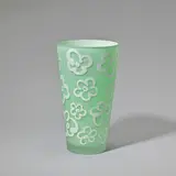 Nanae Umedo, for Sottsass Associati, Glass with painted flowers
