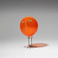 Peter Pelzel, for Vistosi, circa 1962, Hand-blown and formed glass with applied murrine, copper