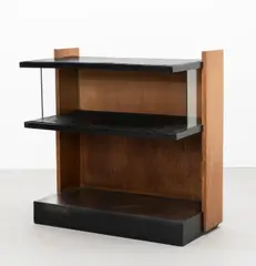 Jan den Drijver, for Woninginrichting De Stijl, circa 1928-1933, Oak, black painted wood and composition, glass