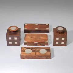 Hans Hansen, Untitled, Brazilian rosewood-veneered wood, Brazilian rosewood, sterling silver
