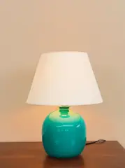 Jean Besnard, Pied de lampe, A monogrammed lamp in enameled ceramic by Jean Besnard designed circa 1926/1927