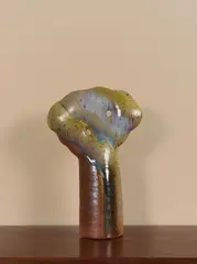 Nadia Pasquer, Sculpture, A monogramed sculpture in glazed stoneware by Nadia Pasquer circa 1970