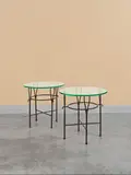Elisabeth Garouste & Mattia Bonetti, Paire de guéridons mod. "Fourches"