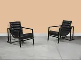 Eileen Gray, Paire de fauteuils mod. dit "Transat"
