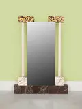 Important miroir dit "Gial" by Ettore Sottsass, A 'Gial' mirror in wood, terrazzo and marble by Ettore Sottsass designed in 1987 and edited by Ultima Edizione, offered Nov 2023