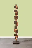Maxime Lutun, Sculpture luminieuse mod. "Totem", A unique signed 'Totem' light sculpture in weathering steel and LED by Maxime Lutun in 2023