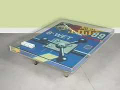Peter Klasen, Table basse, A signed, dated and numbered coffee table in screen printing on Dibond, acrylic glass and glass by Peter Klasen in 2013