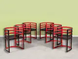 Richard Meier, Suite de six fauteuils mod. "810A"