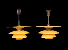 Poul Henningsen, Paire de suspensions mod. "PH Four-Shade Lamp 4/4,5/4"
