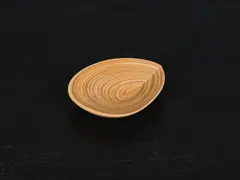 Tapio Wirkkala, Petite coupe "Feuille", A small monogrammed 'Leaf' dish in walnut, maple and beech by Tapio Wirkkala designed circa 1950