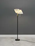 Alvar Aalto, Lampadaire mod. "A810", A 'A810' floor lamp in lacquered metal, brass, leather and steel by Alvar Aalto designed in 1959 edited by Valaisinpaja