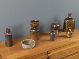 Stig Lindberg, Ensemble de sept céramiques, A set of glazed ceramics by Stig Lindberg designed circa 1950 and edited by Gustavsberg