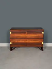 Cabinet by Svend Langkilde, A cabinet in Brazilian rosewood and brass by Svend Langkilde and edited by Langkilde Møbler circa 1960, offered Nov 2023