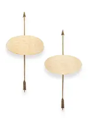 Félix Agostini, Paire d'appliques "Flèches", Bronze patiné doré