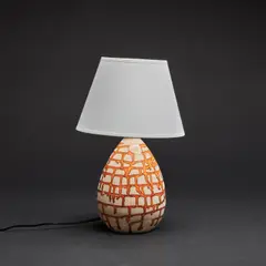 Jean Besnard, Pied de lampe, A monogrammed enamelled ceramic lamp base by Jean Besnard designed in 1926
