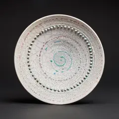 Plat by Jean Besnard, A signed plate in enamelled ceramic by Jean Besnard designed circa 1930/1932, offered May 2023