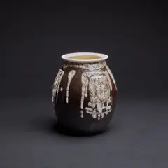 Jean Besnard, Vase, A monogrammed vase in enamelled ceramic by Jean Besnard designed circa 1927/1928