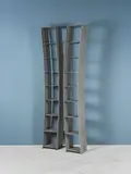Wolfgang Laubersheimer, Deux bibliothèques mod. WL2 dites "Verspanntes Regal", WL2 in steel cable by Wolfang Laubersheimer designed in 1985, edited by  MisuraEmme