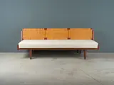Banquette convertible mod. GE 259 by Hans J. Wegner, GE 259 in oak, cane and wool by Hans J, sold May 2023