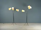 Svend Aage Holm-Sørensen, Paire de lampadaire à trois bras flexibles