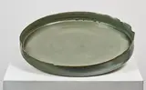 Emmanuel Boos, Plat, A signed plate in enamelled celadon porcelain by Emmanuel Boos designed in 2005