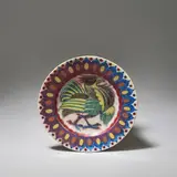 Small bird dish by William De Morgan, circa 1890, Earthenware, polychrome lustre glazes, sold Dec 2023