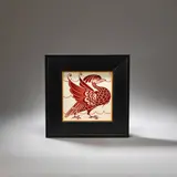 William De Morgan, 'Alarmed bird' tile