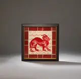 William De Morgan, 'Lynx' tile