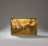 Zsolnay, Wall plaque, circa 1900, Earthenware, pictorial in polychrome glazes