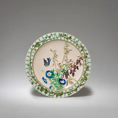 Joseph Théodore Deck, Large 'Japanese Aesthetic' faience charger, 1870, Large 'Japanese Aesthetic' faience charger, 1870