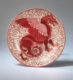 William De Morgan, 'Winged Lioness' dish