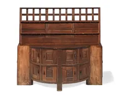 Sidney Barnsley, Important bow-fronted dresser, circa 1900