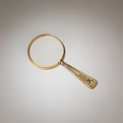 Untitled by Tiffany Studios, circa 1905, 'Abalone' pattern magnifying glass, sold Dec 2023