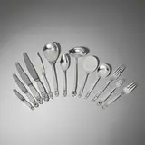Johan Rohde For George Jensen, Set of 'Acorn' pattern cutlery, design introduced 1916 and these made after 1945, Silver cutlery, 'Acorn' pattern and comprising