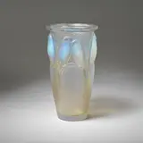 'Ceylan' vase, designed 1924 by René Lalique, Opalescent glass, frosted and polished, sold Dec 2023