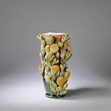Kate Malone, 'Wide Mouthed Snap Dragon' vase, 2012, Stoneware, green and ochre crystalline glazes
