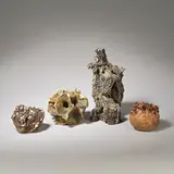 Anita Rich, Four small organic forms, mid-late 20th Century, Glazed stoneware