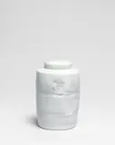 Lidded jar by Edmund de Waal, circa 1997, Porcelain, pale blue celadon glaze, offered Dec 2023