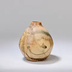 Norah Braden, Vase, circa 1930, Stoneware, ash glazes with painted design
