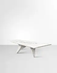 Zaha Hadid, Monolith 'Luna' table, 2014, Bianco carrara marble