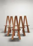 Pierre Chapo, Set of six early 'Chlacc' dining chairs, model no. S 45 A, designed 1979, produced circa 1985