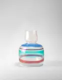 Carlo Scarpa, Rare vase, model no. 4561, circa 1942, A fili and a fasce glass