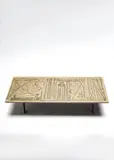Pierro Fornasetti, Untitled, Hand-painted and lithographic transfer-printed wood, patinated brass