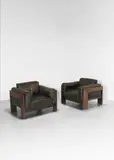 Tobia Scarpa, Pair of 'Bastiano' lounge chairs, designed 1962